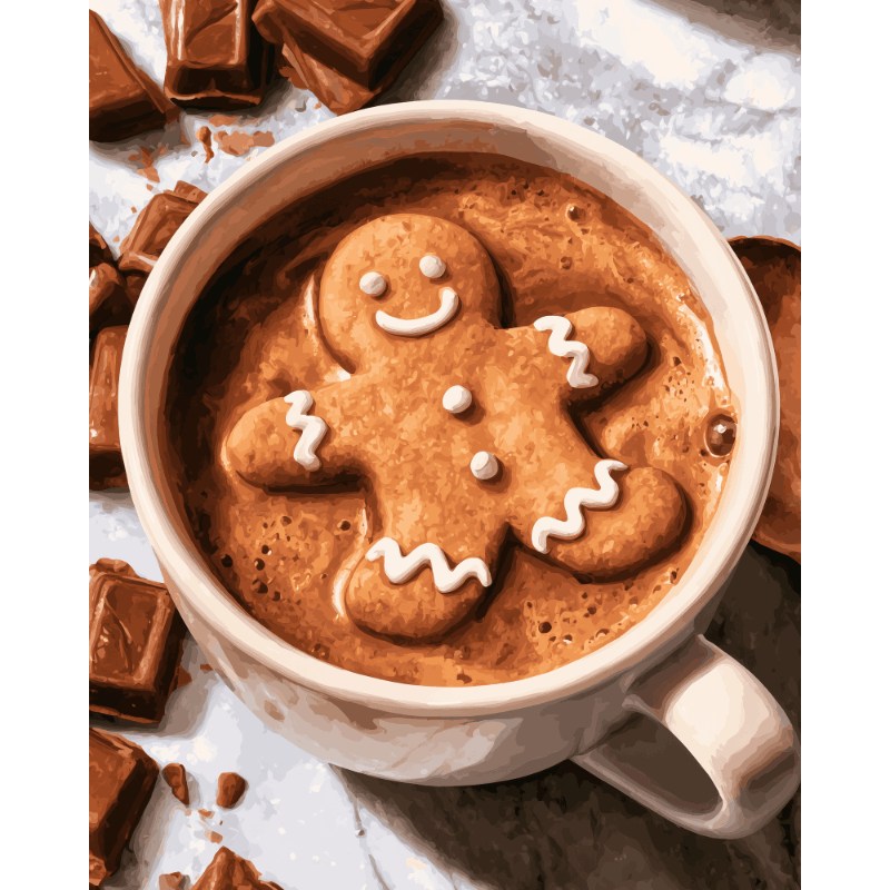 Peperkoek cacao - Schilder op nummers
