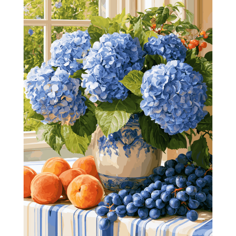 Hortensia hemel - Schilder op nummers