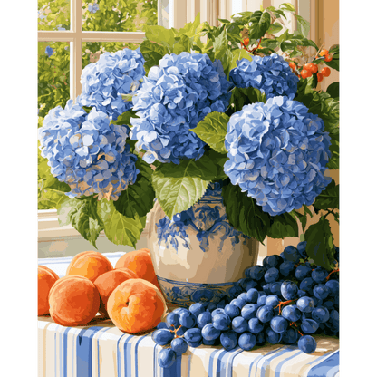 Hortensia hemel - Schilder op nummers