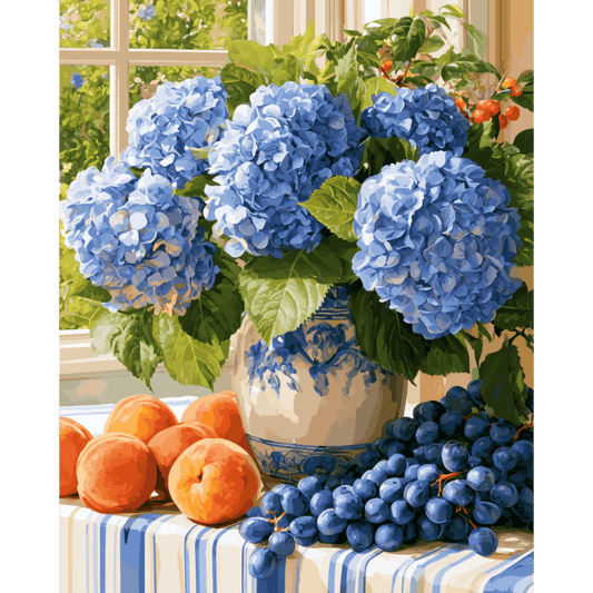 Hortensia hemel - Schilder op nummers