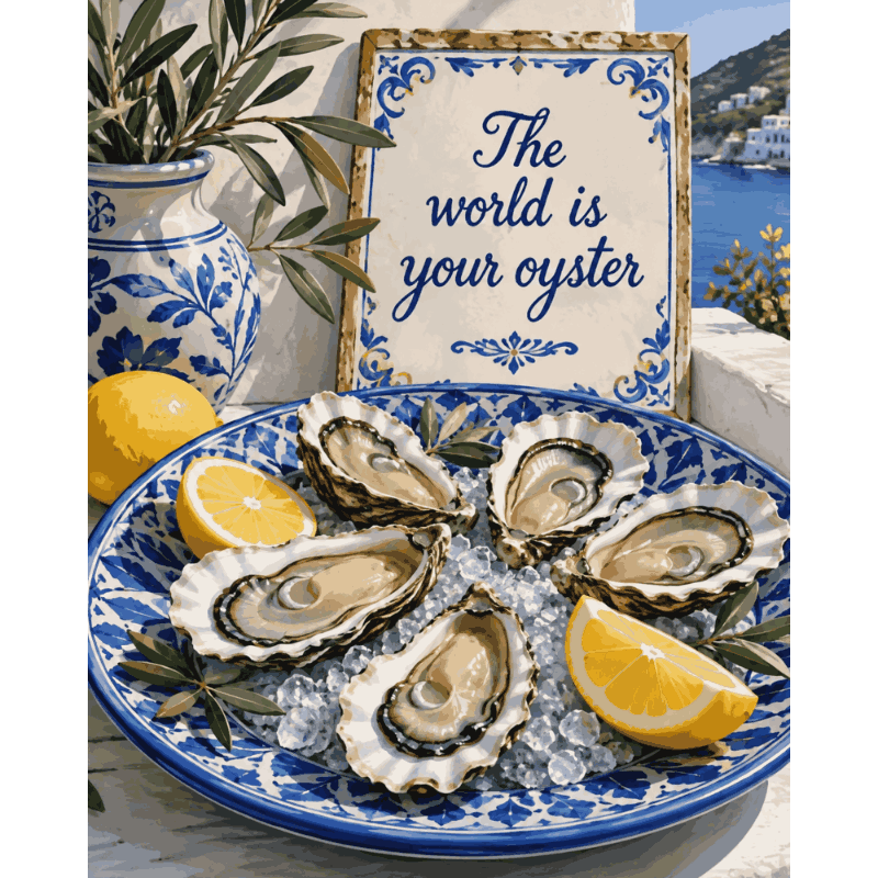 Als het leven je oesters geeft - Schilder op nummers