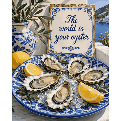 Als het leven je oesters geeft - Schilder op nummers