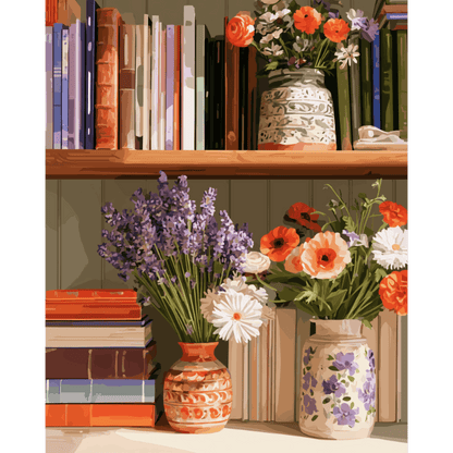 Literaire tuin - Schilder op nummers