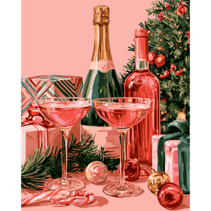 Rosé Christmas - Schilder Op Nummers