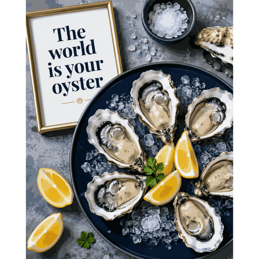 De wereld is jouw oester - Schilder Op Nummers