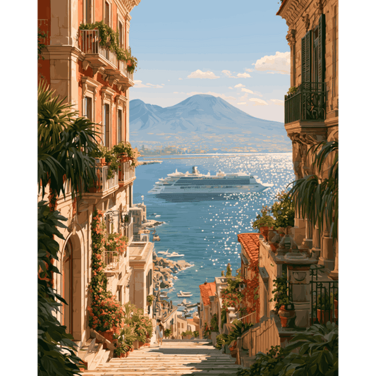 Vesuvio uitzicht - Schilder Op Nummers