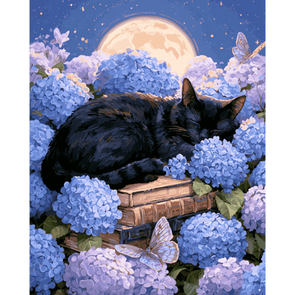 Hortensia kattendutje - Schilder Op Nummers