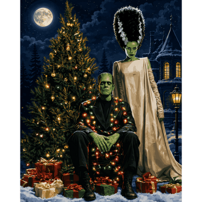 Monsters kerstnacht - Schilder Op Nummers