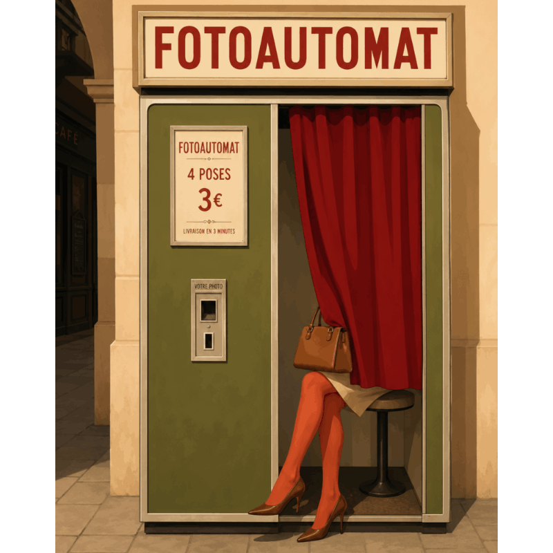 Vintage fotocabine - Schilder Op Nummers