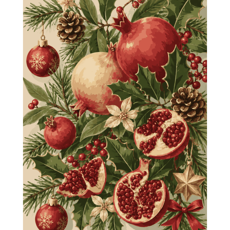 Winter granaatappels - Schilder Op Nummers