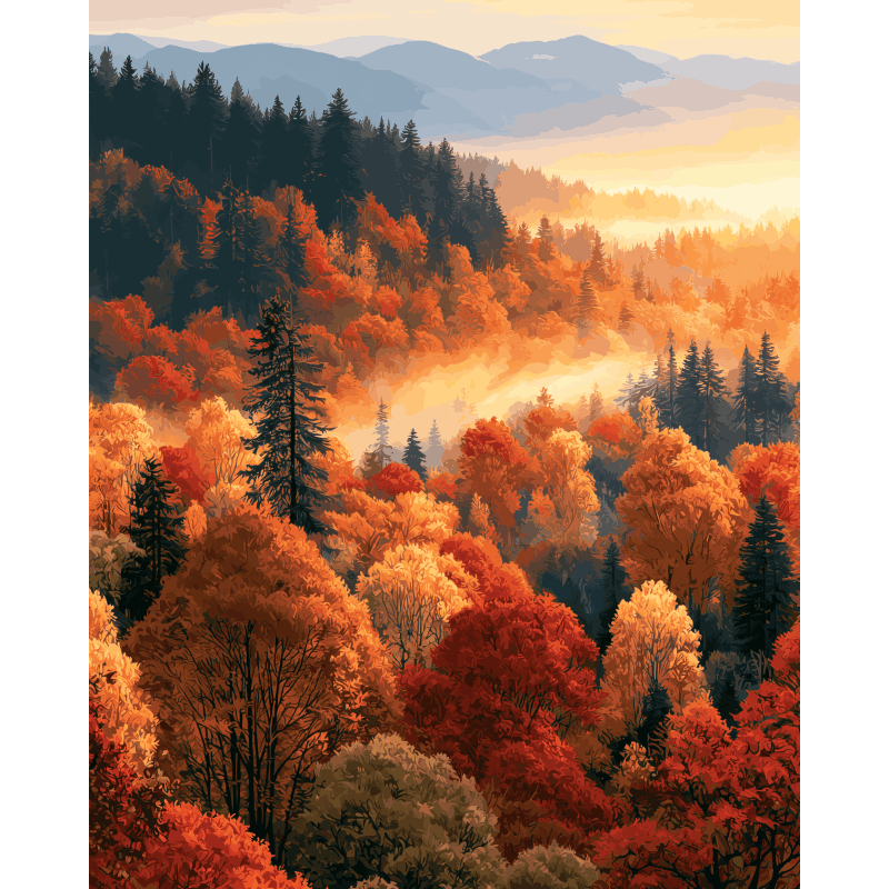 Herfstbladerdak - Schilder Op Nummers