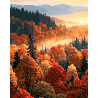 Herfstbladerdak - Schilder Op Nummers