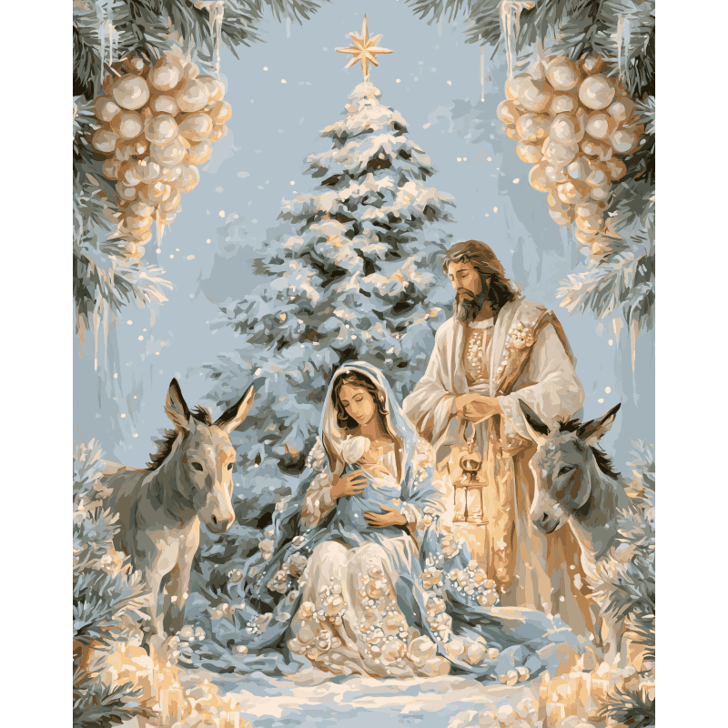 Gouden kerststal