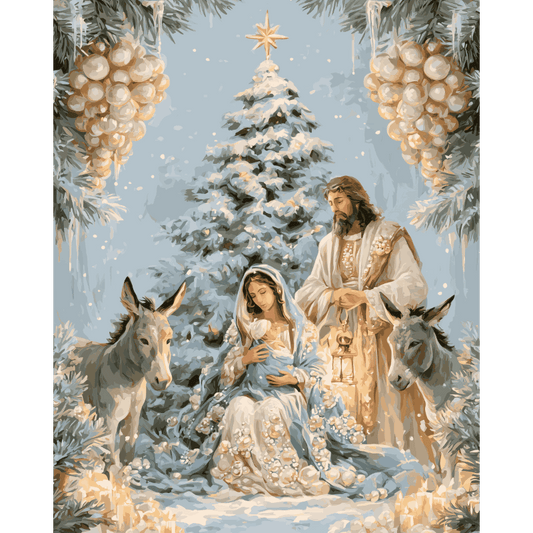 Gouden kerststal