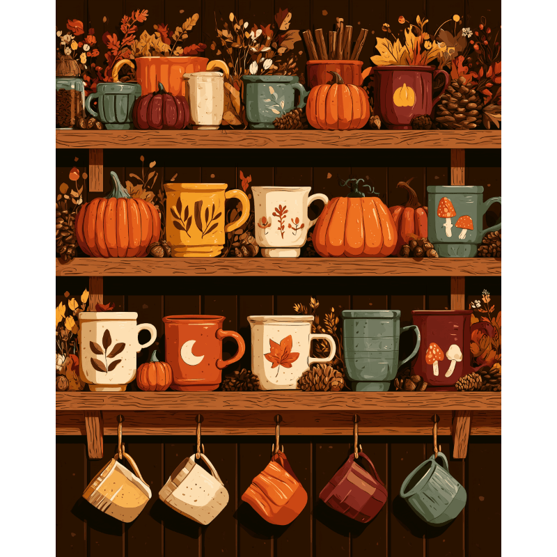 Herfst mok plank