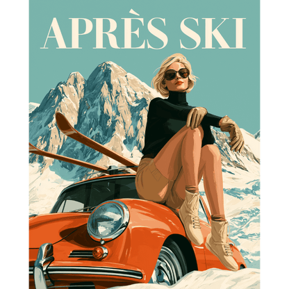 Vintage ski chic - Schilder Op Nummers