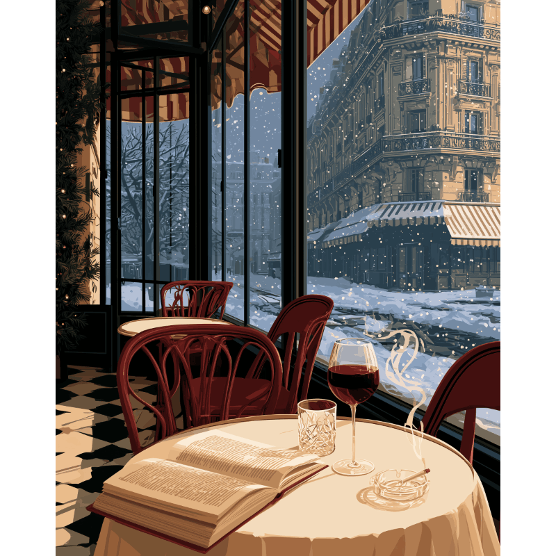A Parisian Café Evening - Schilder Op Nummers