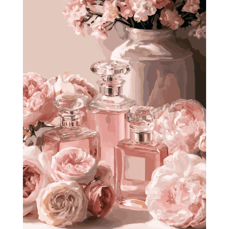 Rozen & parfum - Schilder Op Nummers