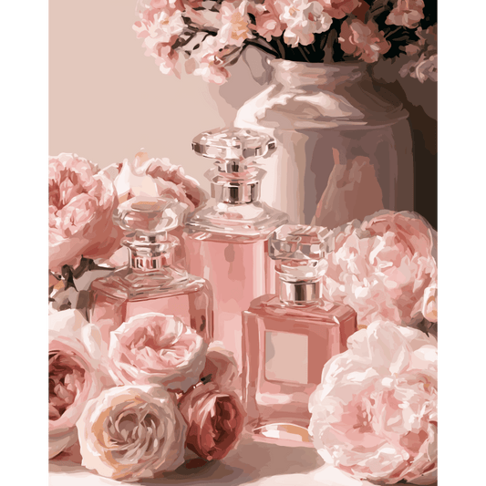 Rozen & parfum - Schilder Op Nummers