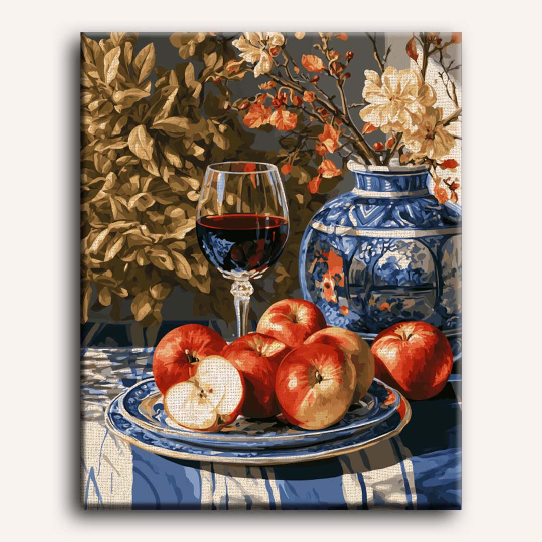 Appels & blauw porselein