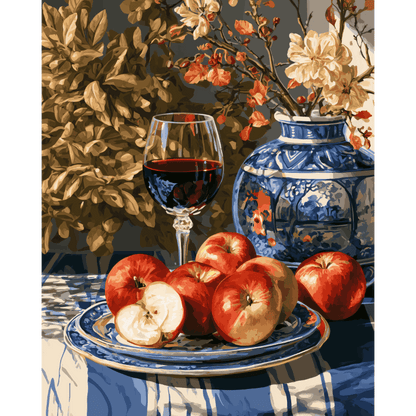 Appels & blauw porselein
