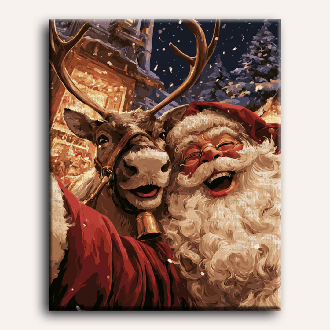 Middernacht Kerstman selfie