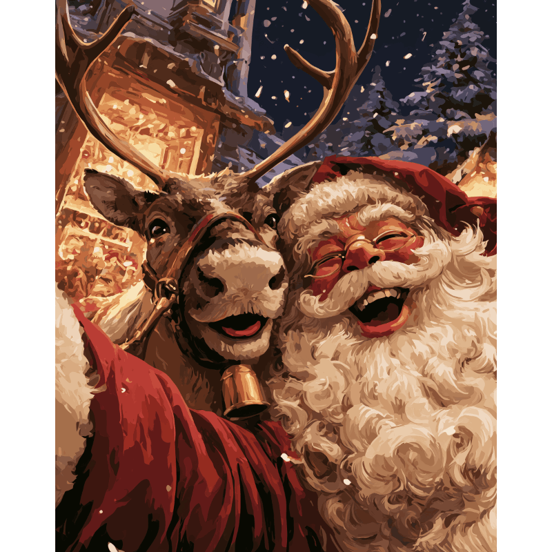 Middernacht Kerstman selfie