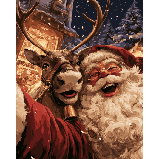 Middernacht Kerstman selfie