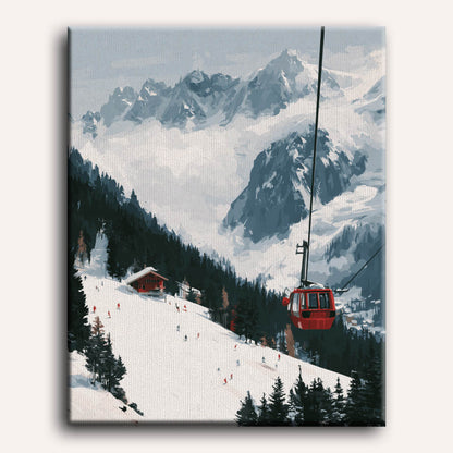 Gondola over de pistes