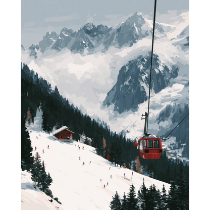 Gondola over de pistes