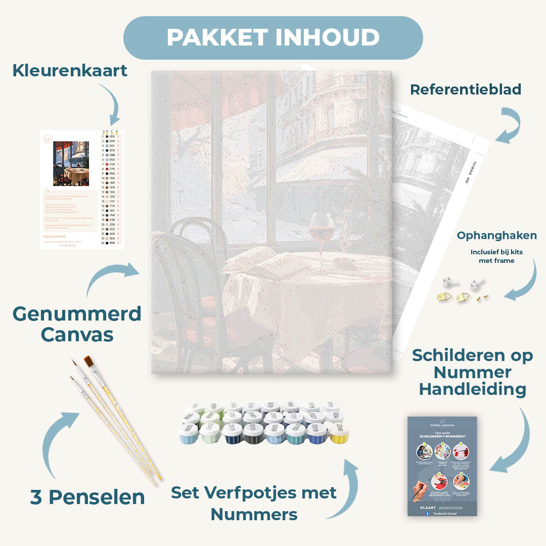 Wijn bij het raam