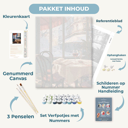 Wijn bij het raam