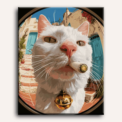 Een kat op hoogte
