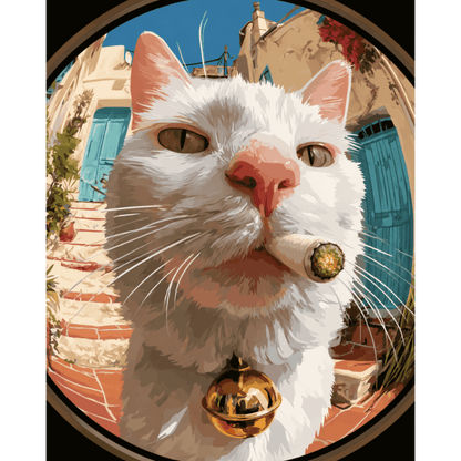 Een kat op hoogte