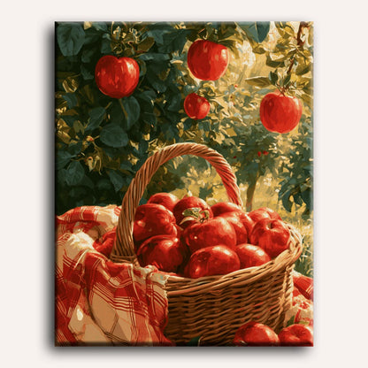 Herfst appelen oogst