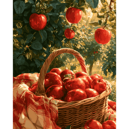 Herfst appelen oogst