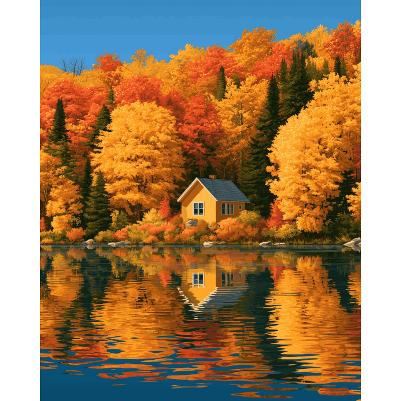 Herfst meer reflectie