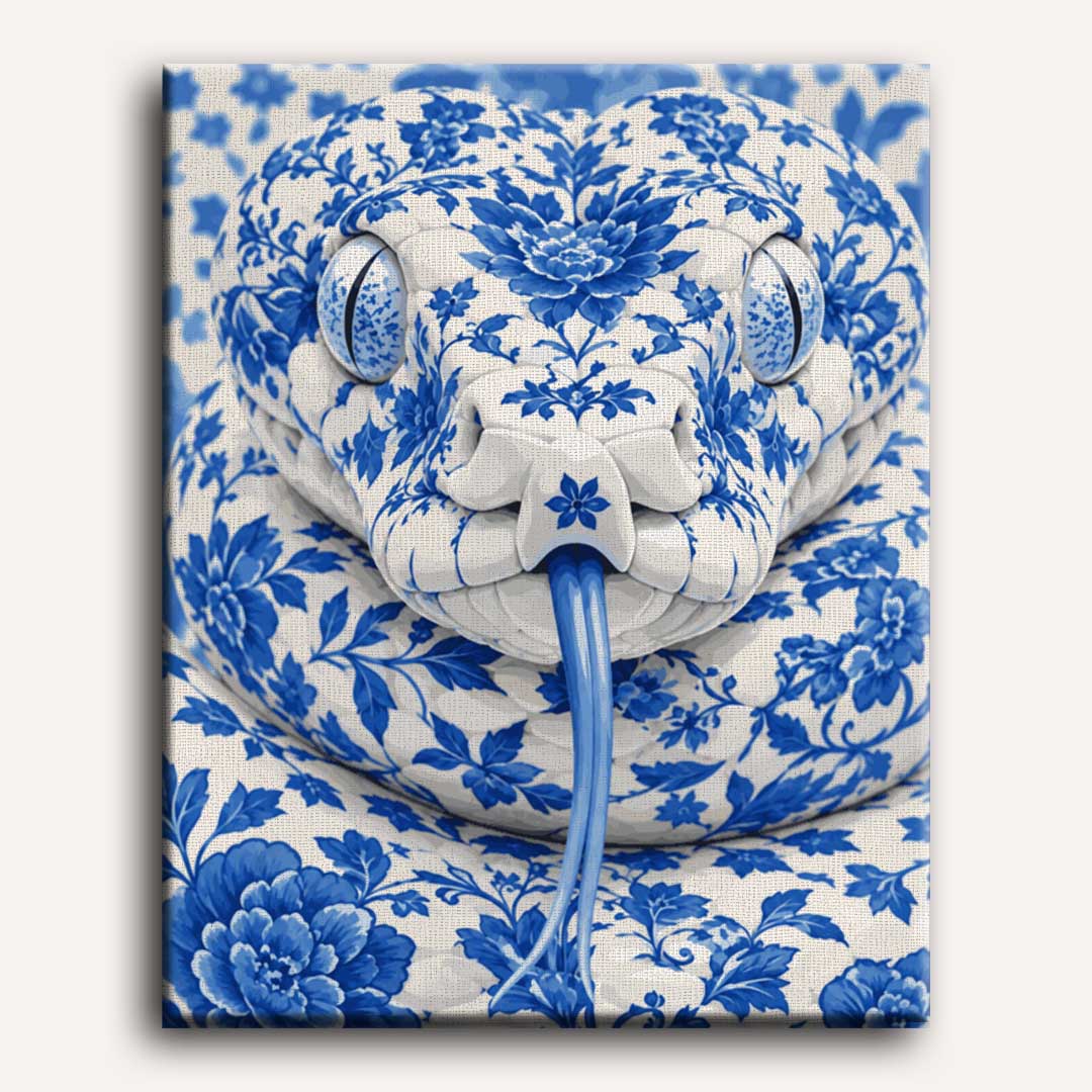 Blauwe china slang