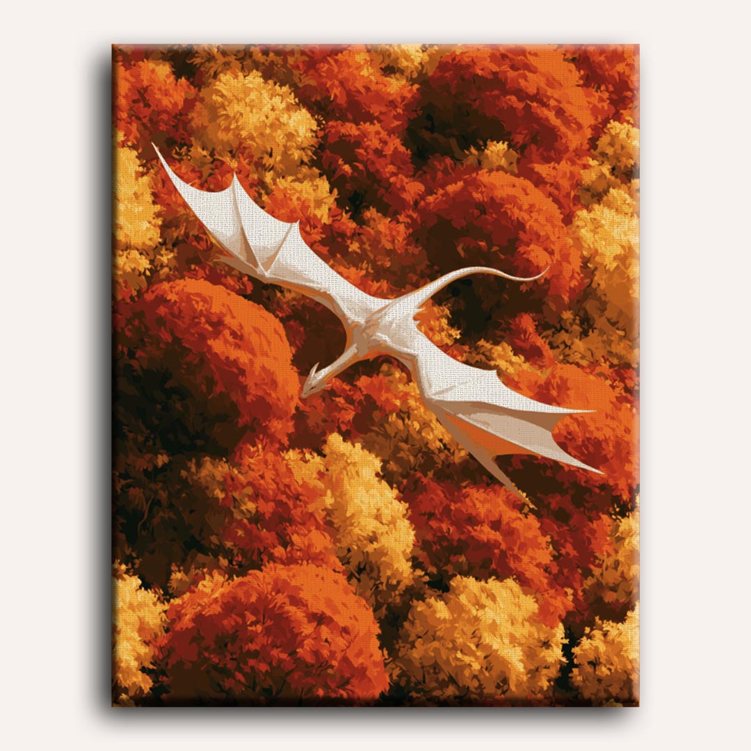Draak boven de herfst