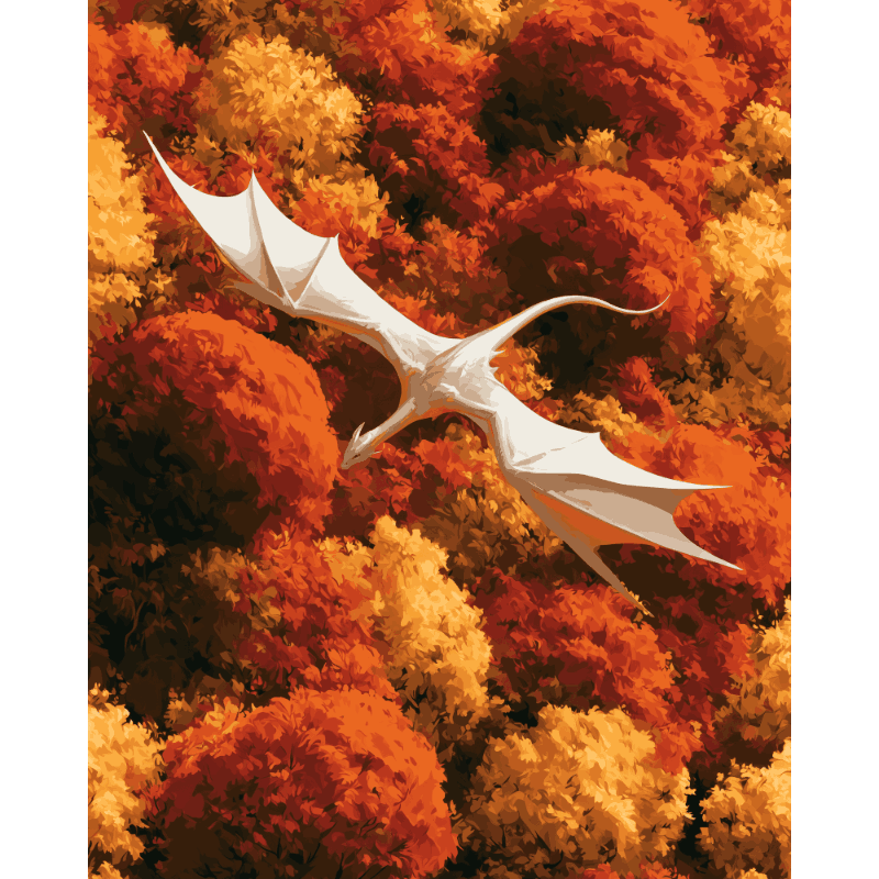 Draak boven de herfst