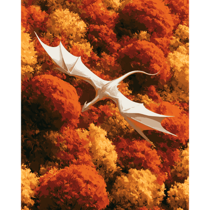 Draak boven de herfst