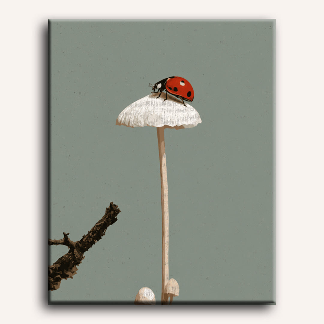 Lieveheersbeestje met paraplu