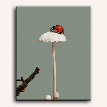 Lieveheersbeestje met paraplu