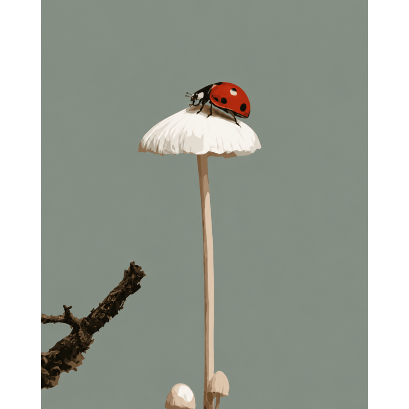 Lieveheersbeestje met paraplu