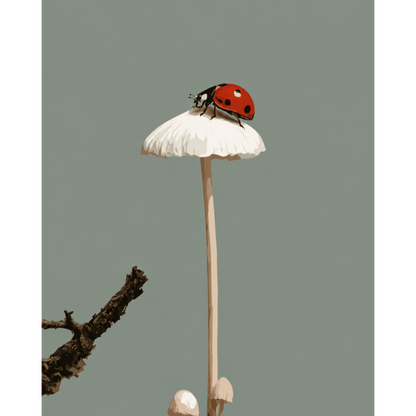 Lieveheersbeestje met paraplu