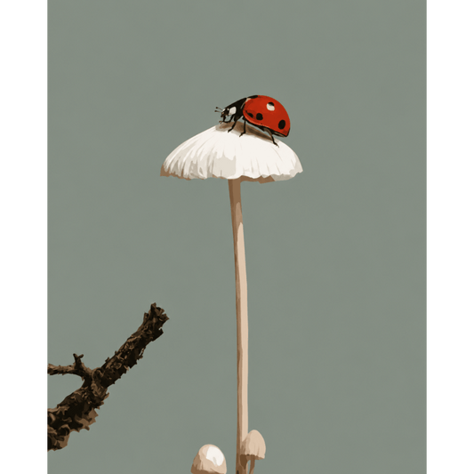 Lieveheersbeestje met paraplu