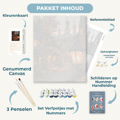 Lantaarnverlicht dorp