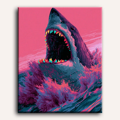Neon haai beet