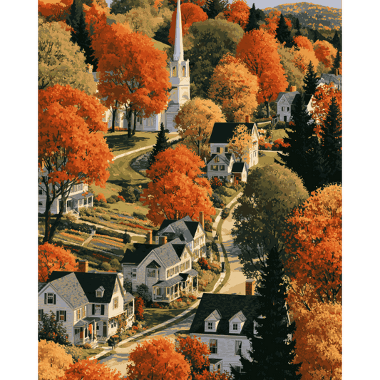 New England herfststadje