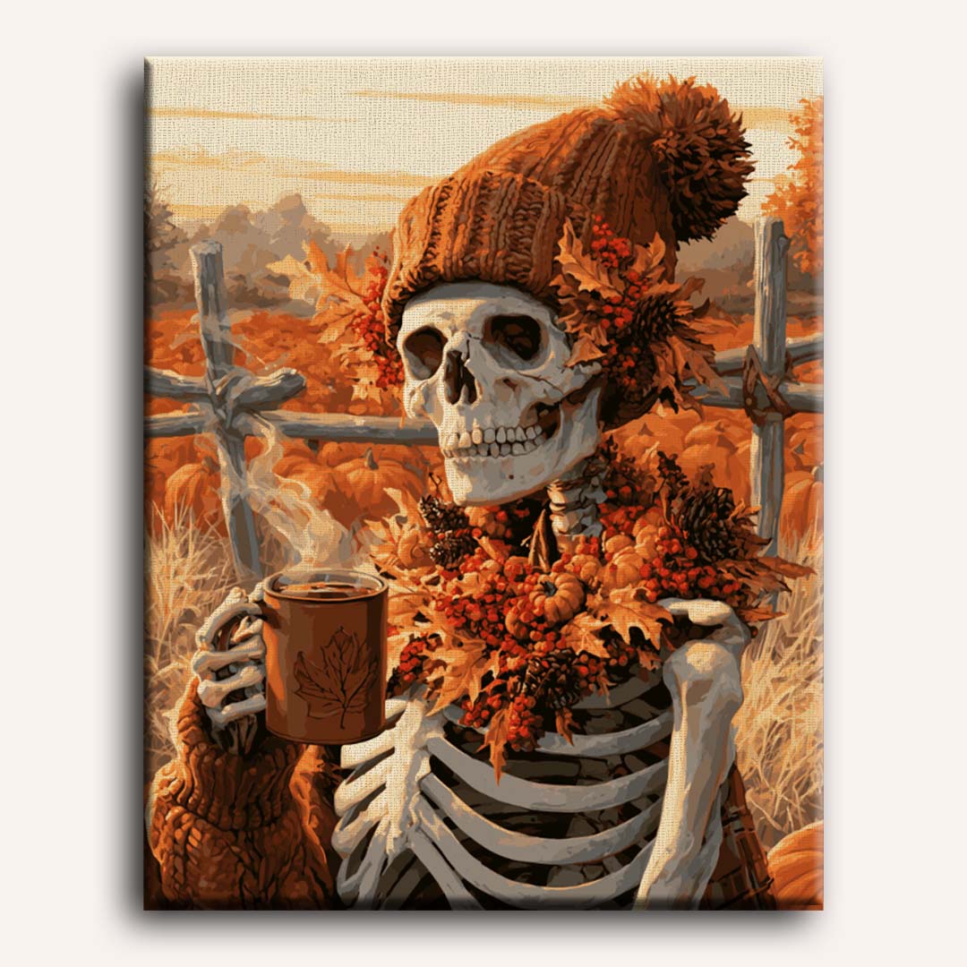 Skelet herfst koffie